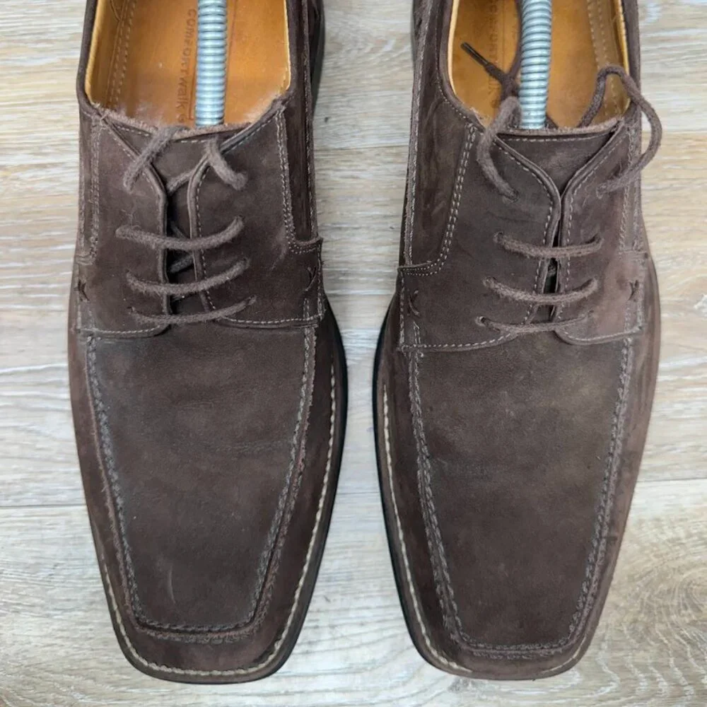 Sandro Moscoloni Brown Suede Derby Shoes Men's Size 11